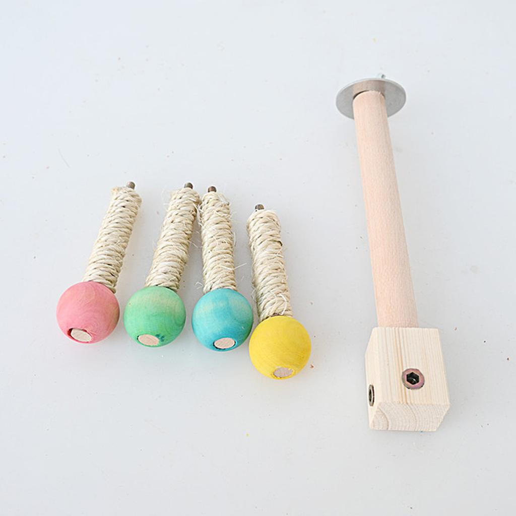 Птичий насест Nature Molar Stand для попугаев Conure Supplies Budgies Grinding Scratchers для маленьких и средних попугаев Toy