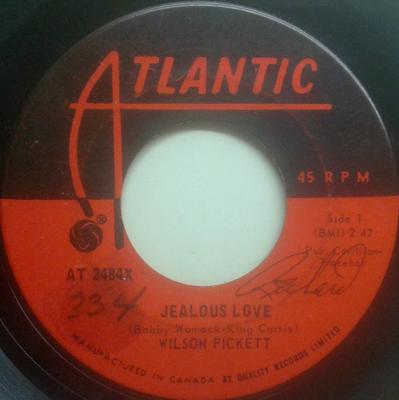 7-дюймовая пластинка WILSON PICKETT - Jealous Love AT2484X Atlantic 1968 Канада Соул/Фанк Б/У