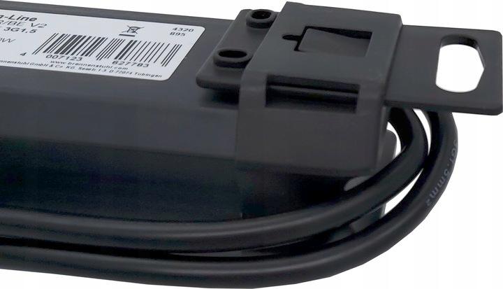 Power Strip 6 Sockets 3M 2Xusb H05Vv-F3G1.5 Black Premium-Line Brennenstuhl