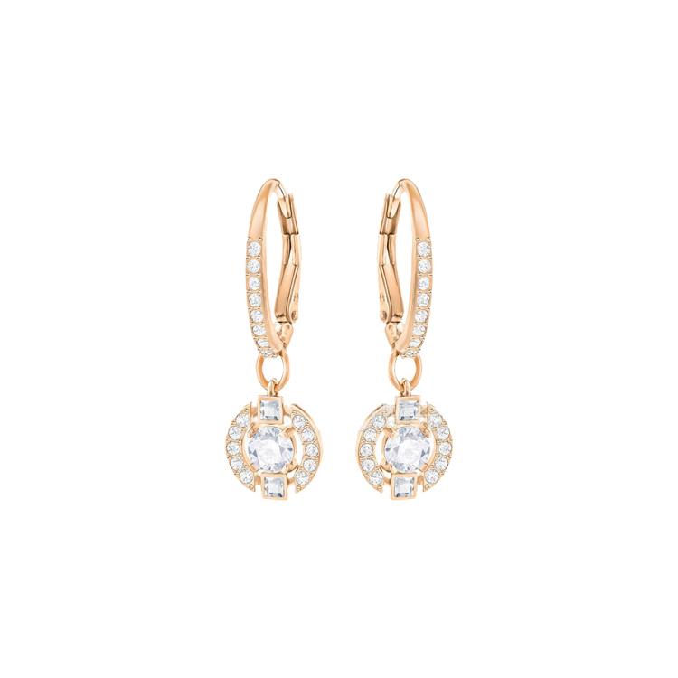 Swarovski Серьги-сердечки из розового золота для женщин
