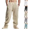 Men's Loose Wide Leg Casual Pants Men's New Linen Trend Hip Hop Sports Pants