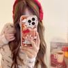 Коричневый ободок KT cat подходит для iPhone16promax Apple 17 магнитный чехол для мобильного телефона 15 защитный чехол 13/14