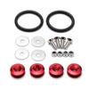 Red Aluminum Quick Release Bumper Fasteners For Car Trunk Fender Hatch Lids Kit