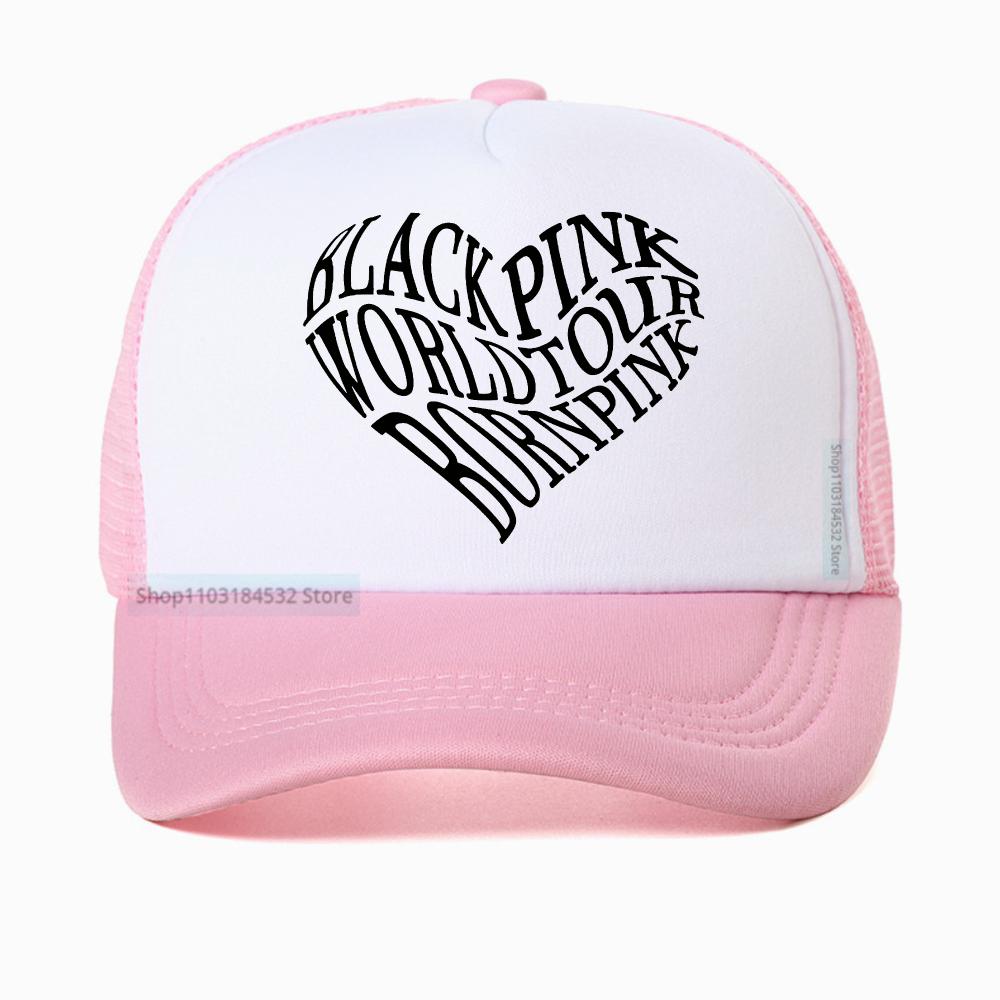 Кепка-бейсболка с сеткой, летняя, хип-хоп, для пары, дышащая, snapback, 'Are You Born Pink Member World Tour'
