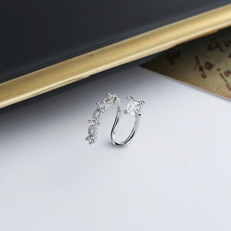 ANENJERY Серьги-манжеты без пирсинга для женщин, серьги-клипсы с цирконием, модные ювелирные изделия для девочек