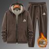 Winter Cashmere and Thick Suit Men's Hoodie Cotton Pants Set Leisure Sports Warm Tracksuit