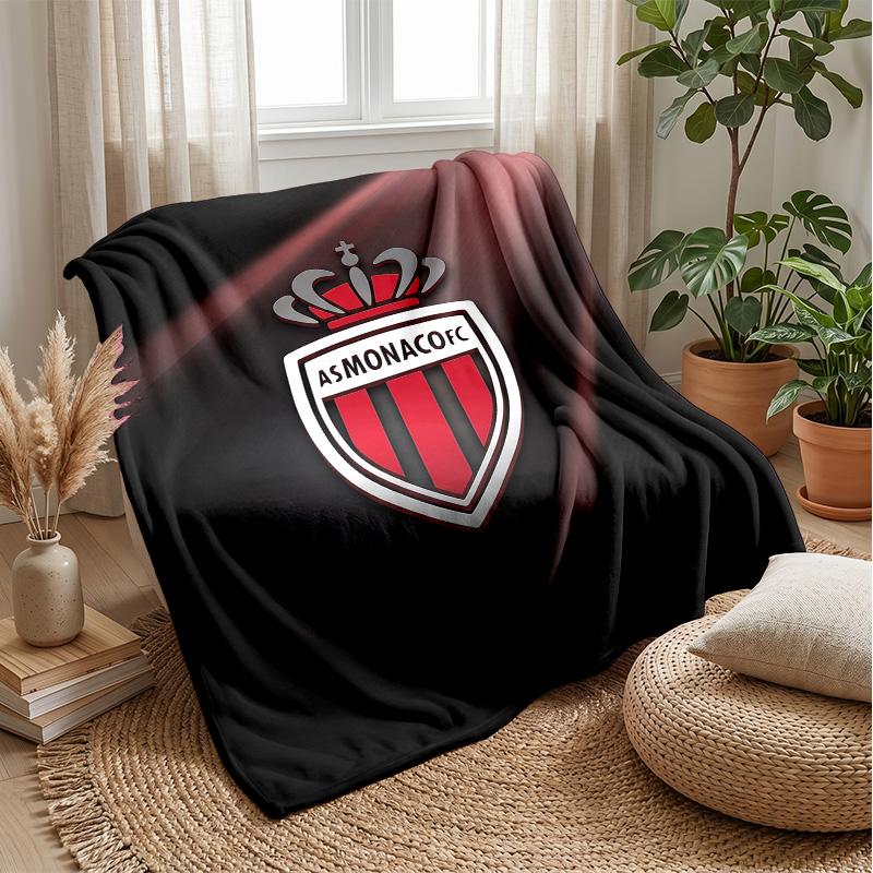 Monaco FC Soft Flannel Fleece Blanket Lightweight Cozy Warm Throw Blanket For Sofa Bed Home Decor