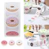 Self-adhesive Baking Pattern DIY Craft Donut Stickers Roll Sticker Seal Labels Gift Box Packing