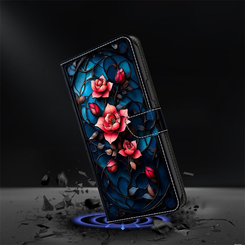 Чехол-кошелек с рельефным цветком S26/S26+ для Samsung Galaxy S26 Ultra S25 Edge FE S24 Ultra Plus Fundas Кожаный чехол для телефона