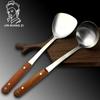 Лопатка с деревянной ручкой, кухонная утварь, кухонная утварь, лопаточка для жарки, бытовая ложка для супа с защитой от ожогов