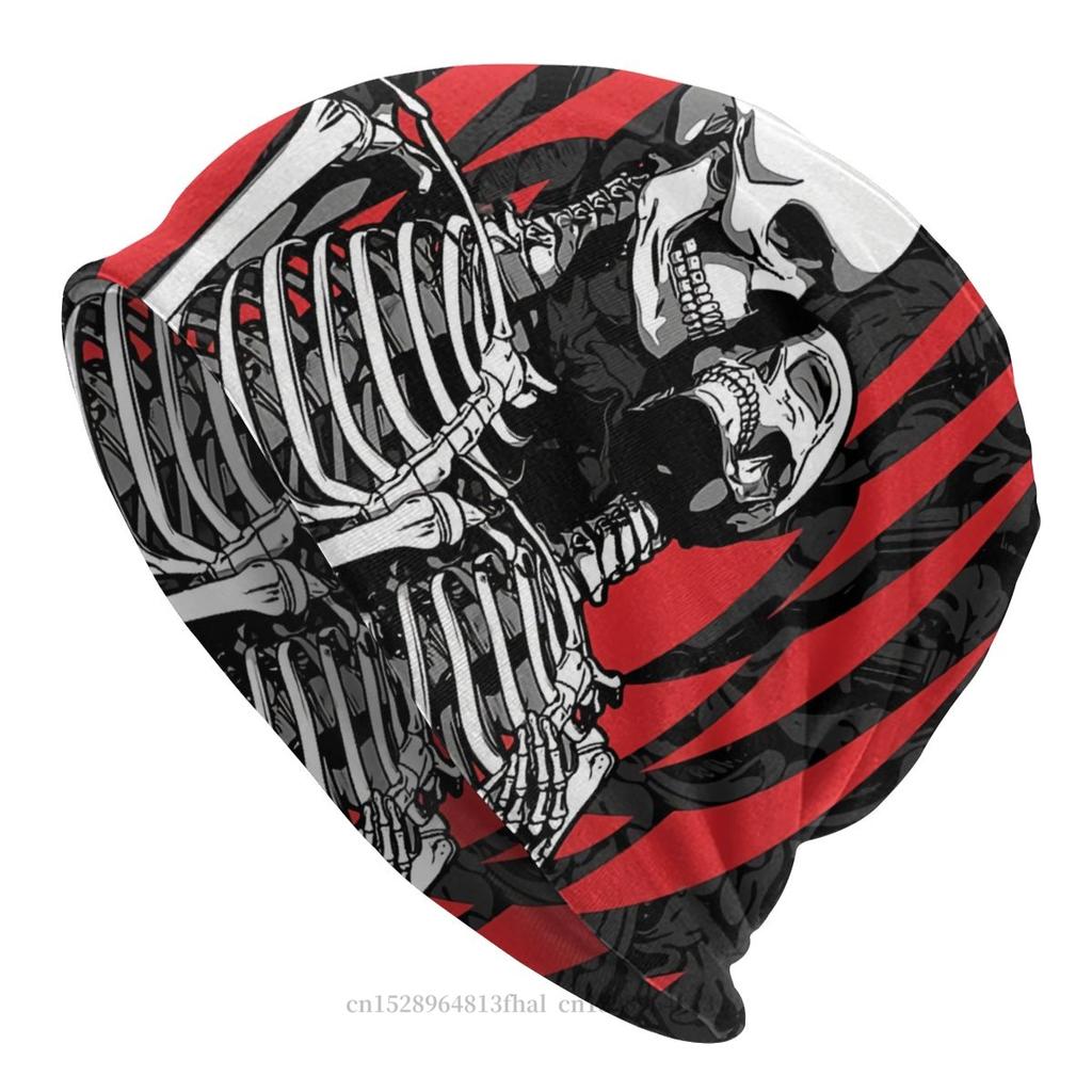 Хэви-метал 1960-х годов Панк-рок Музыка Skullies Шапки Шапки Пиковый туз Вязаная шапка Зимние шапки-капоты Женская уличная лыжная кепка унисекс