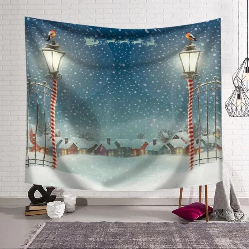Christmas Snowman Christmas Tree Tapestry Living Room Sofa Home Decor Christmas Gift