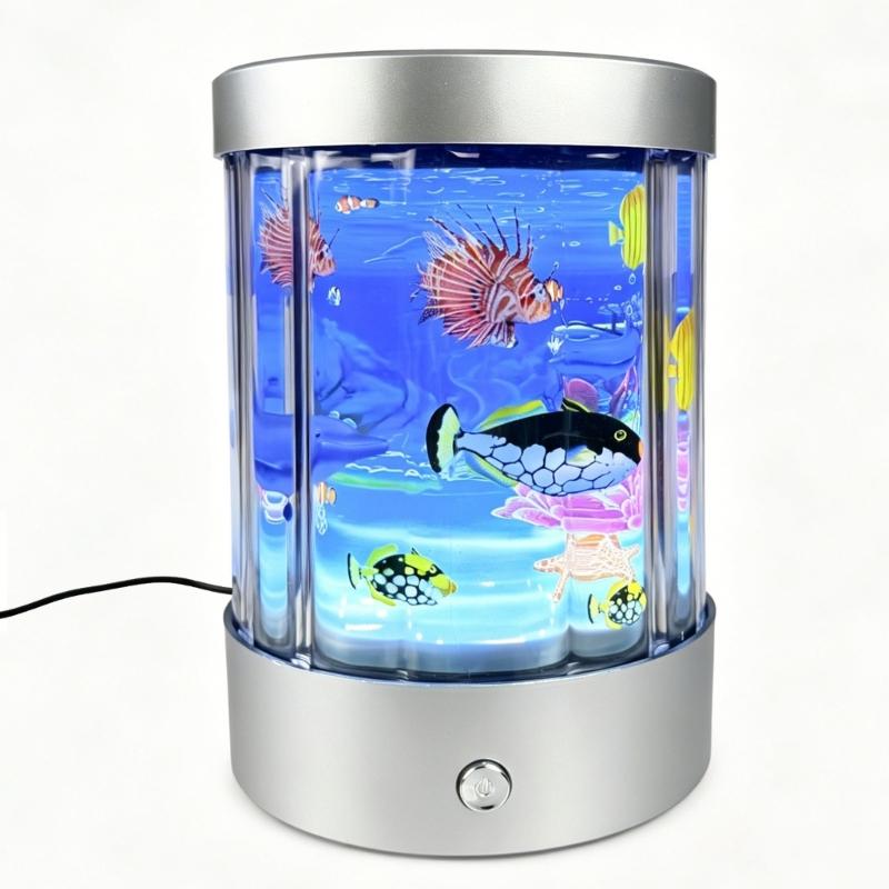 Морская лампа для спальни и рабочего стола, океанский светильник с USB-кабелем или от батареек для акцентного освещения комнаты в помещении