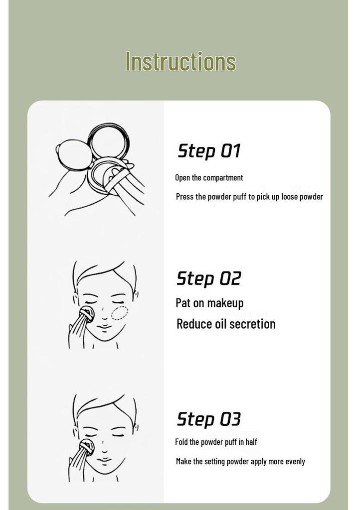 Растительная пудра для лица Gabei Silk Soft Green Tea