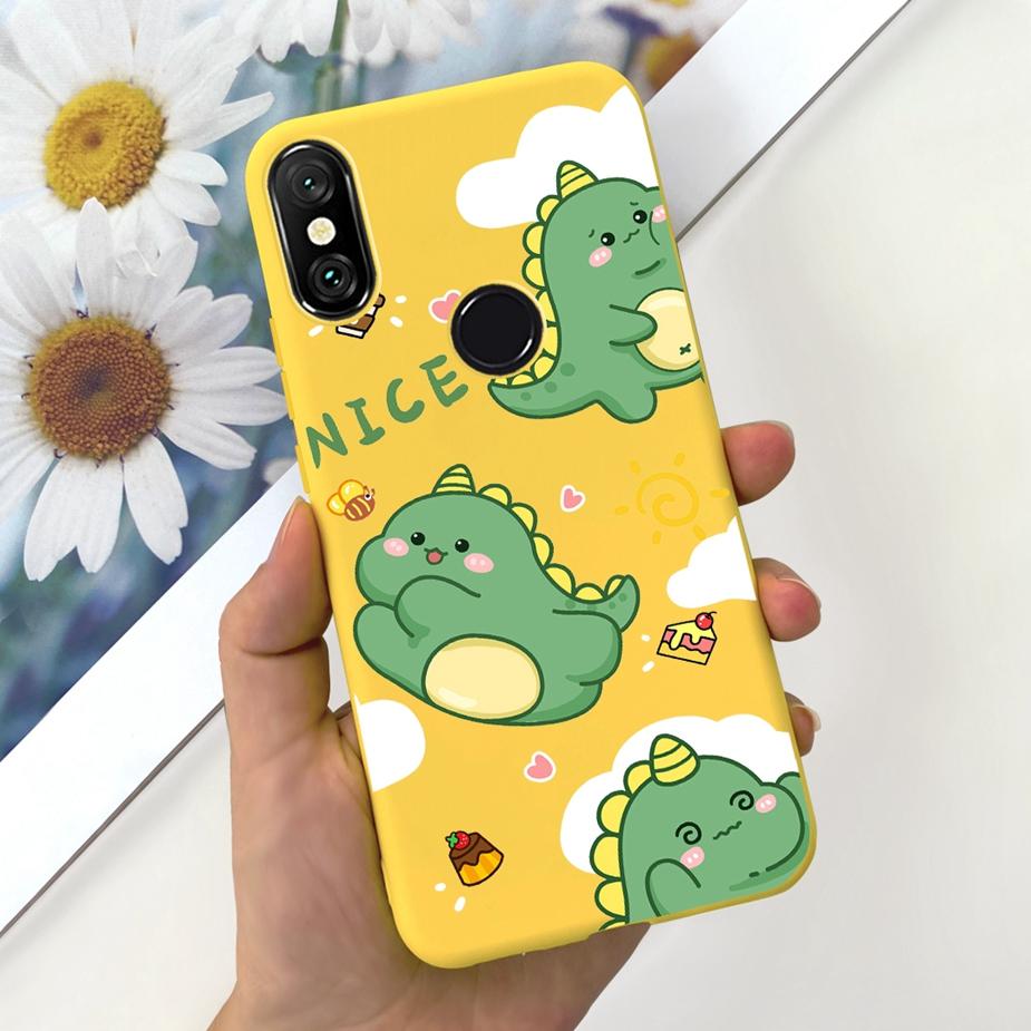 For Xiaomi Redmi 6 Pro Case Cute Dinosaur Cartoon Cover Soft Silicone Phone Case For Xiaomi Redmi Note 6 Pro Note6 Fundas Bumper