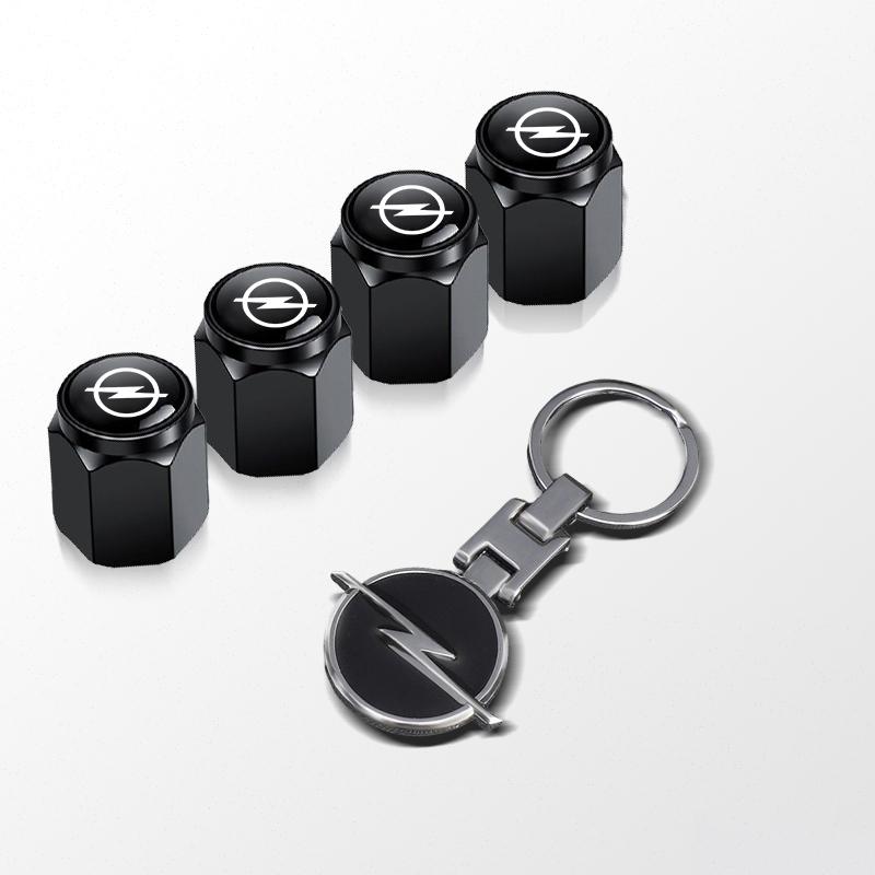 Tire Valve Stem Car Metal Emblem Keychain Style Wheel Air Valve Cover For Opel Mokka Corsa Astra Phev Grandland Hybrid Accessory zpq577