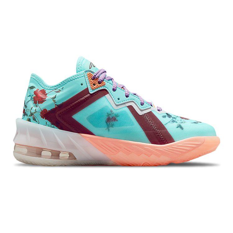 Nike Кроссовки для баскетбола Lebron 18 Low Floral Низкие Сине-красные Унисекс DN4177-400
