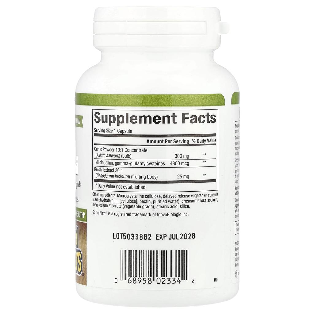 Garlicrich, Extra Strength Garlic + Reishi Mushroom, Delayed Release Veggie Caps, 120