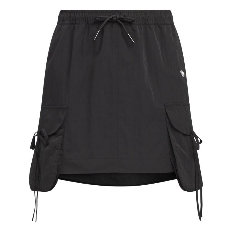 adidas Серия Originals Свободная Рабочая Юбка-Карго со Шнуровкой и Множеством Карманов Женская Черная KB8962