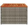 Vidaxl Stół Ogrodowy, Szary, 55X55X37 Cm, Rattan Pe I Drewno Akacjowe