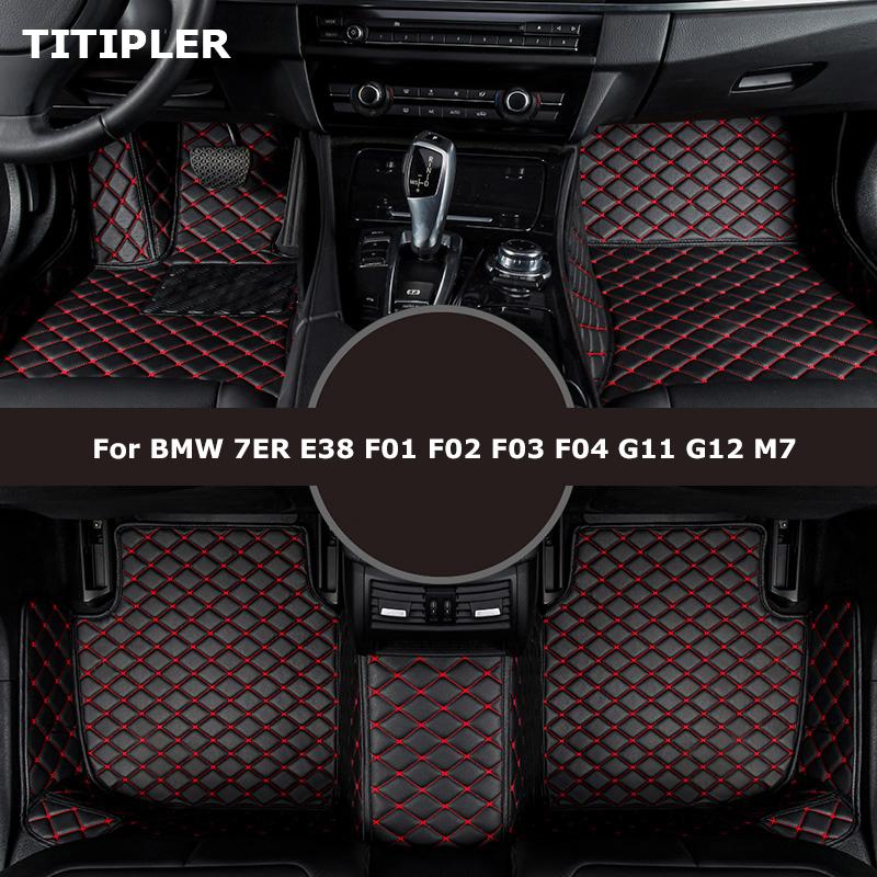 TITIPLER изготовленные на заказ автомобильные коврики для BMW 7ER E38 F01 F02 F03 F04 G11 G12 M7, автоаксессуары для ног