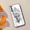 Ретро Чехол для телефона с ангелом Средневековье Для Samsung Galaxy A73,A72,A71,A70,A53,A52,A51,Другие Мягкий Черный Чехол