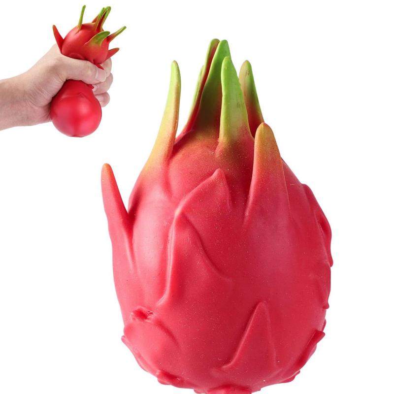 Jumbo Dragon Fruit Squishy Stress Relief Toy, Realistic Slow Rising Fruit Squeeze Sensory Toy For Home Office Adults