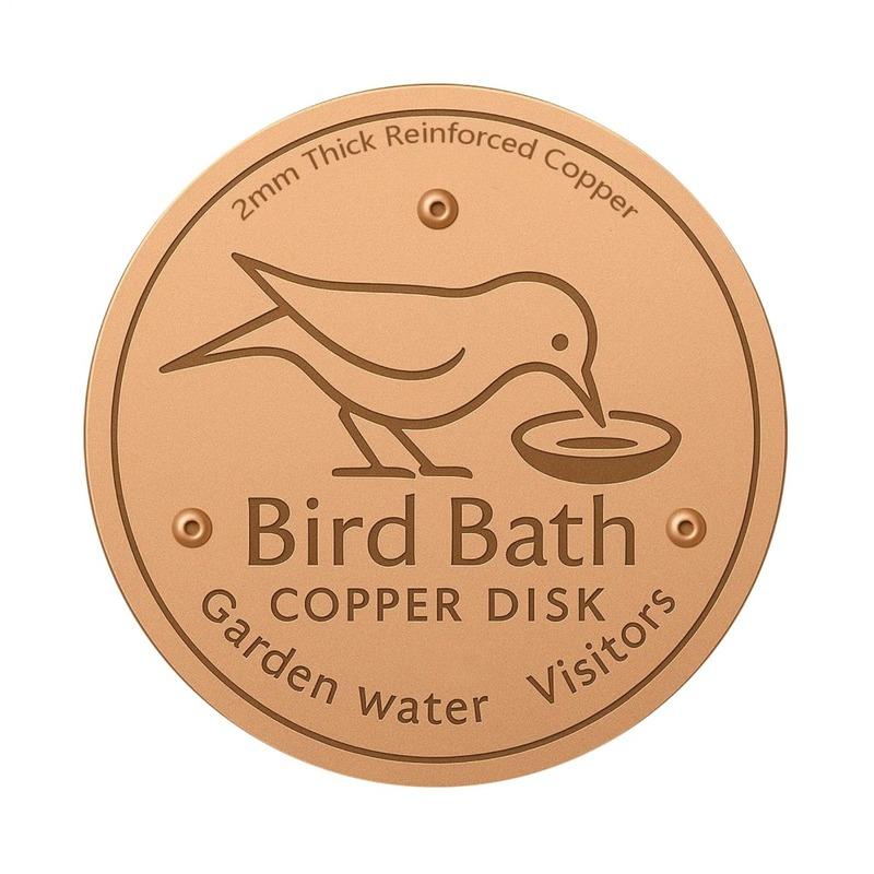 Triple-Point Support Mellbree Bird Bath Copper Disk 0.6mm Reinforced 99.99% Pure Copper Bird Bath Purifier Plate