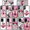 Чехол для телефона Samsung Galaxy S25 S24 S23 iPhone 16 15 Xiaomi Redmi Note 14 13 12 16E X 11 Pro Max OPPO Moto Huawei A15 аниме Минни Маус розовый чехол