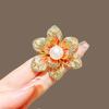 Винтажная painted flower pin corsage antique enamel peony flower brooch женские аксессуары для планки костюма