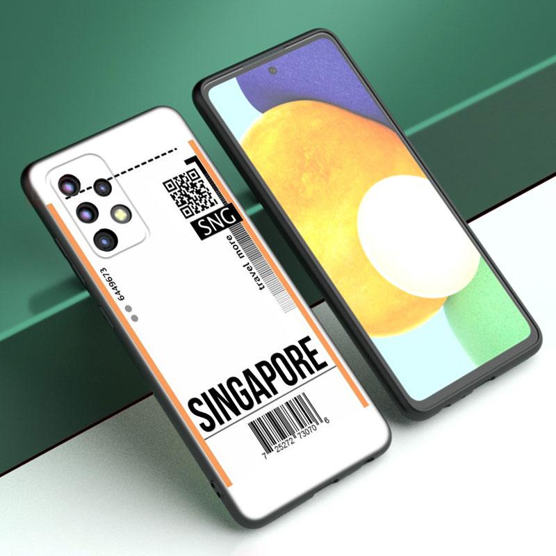 Наклейка на проездной билет Париж Чехол для телефона для Samsung A21 A30 A50 A52 S A13 A22 A23 A32 A53 A73 5G A11 A12 A31 A33 A51 A70 A71 A72
