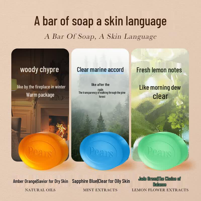Pears Mint Extract Crystal Soap Set