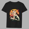 Men Summer T-shirt Basic Print Tops Japan Anime Genki Cat Series Casual O-neck Fashion Men Commuter Comfortable Tees
