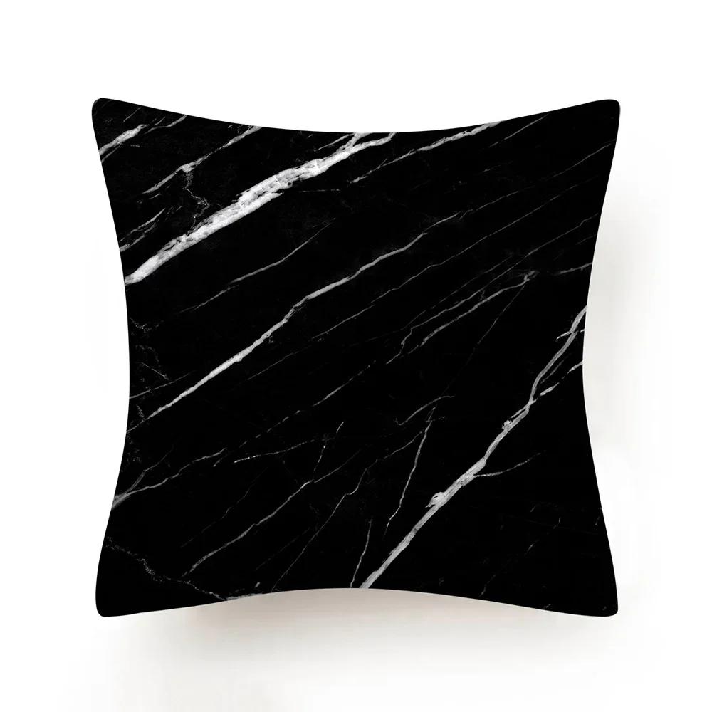 Новая наволочка с текстурой черного и белого мрамора 30X50/40X40/45X45СМ, ультрамягкая поясничная наволочка, декоративные наволочки для дивана
