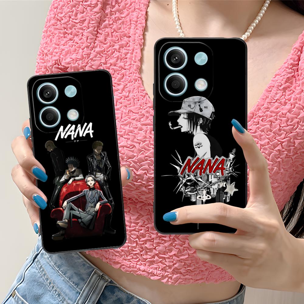 Black Stones Osaki Nana Phone Case for Xiaomi Redmi Note 14 13 12 11 S Pro Plus 4G 5G Colorful Printing Cover Cellphones Luxury