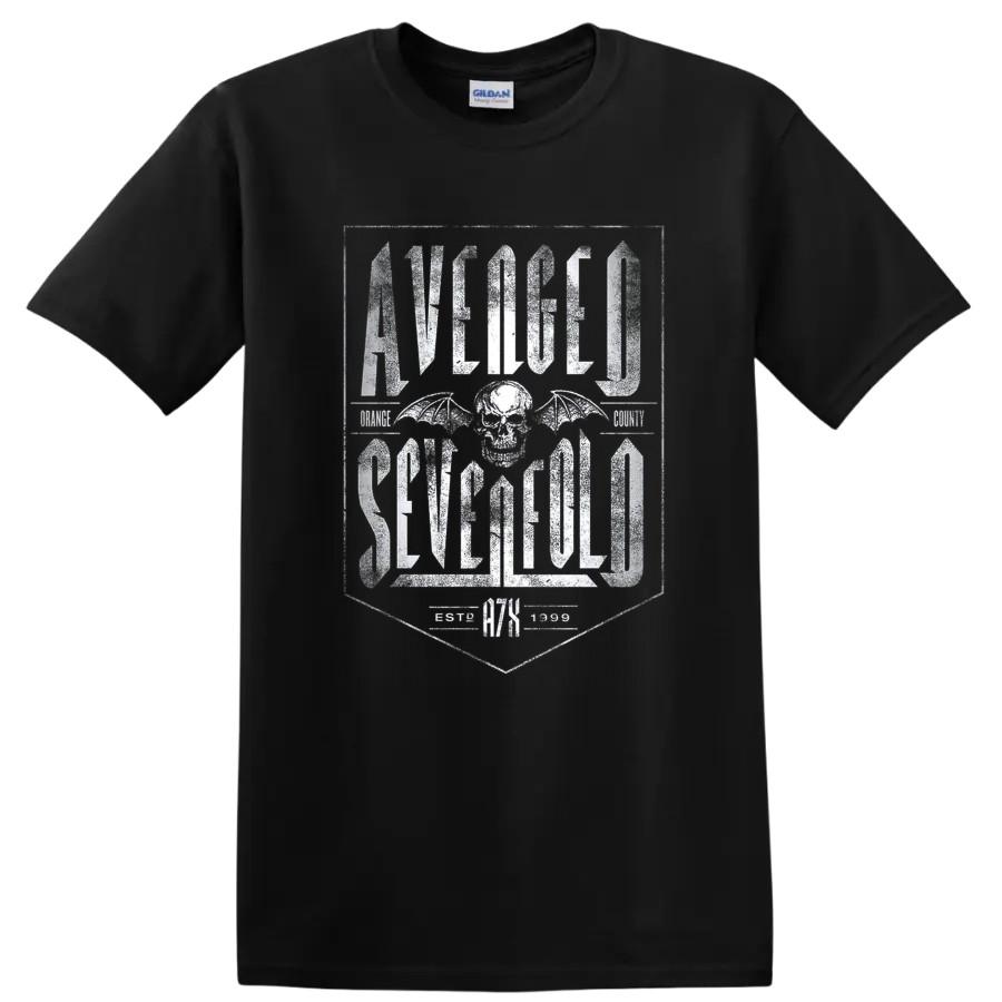 Avenged Sevenfold Rock Metal Music T Shirt Distressed Band Logo Tee