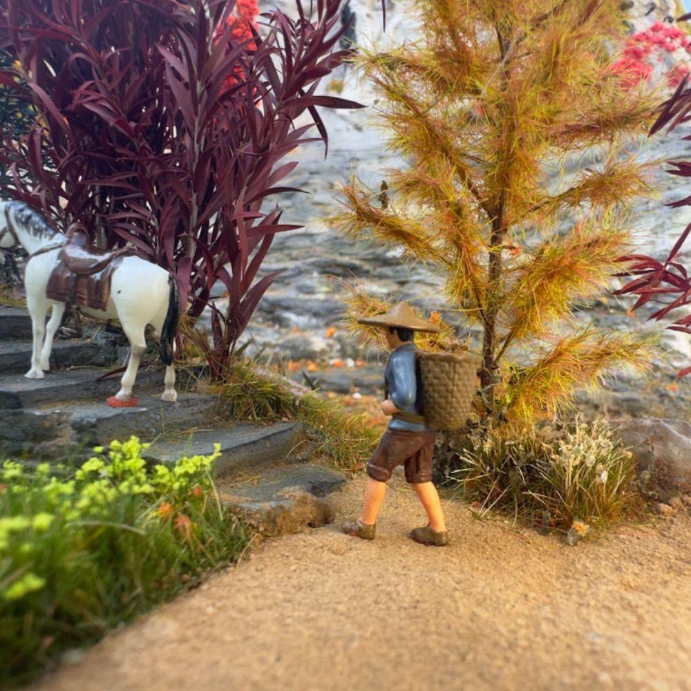 Сделай сам Длинный Лист Трава Кластер Многоцветный Песок Стол Растительность Подарок Миниатюрная Тростниковая Форма