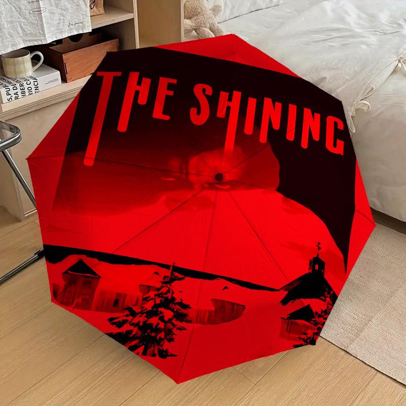 1pc THE SHINING Automatic Open/Close Umbrella Compact Folding Umbrella with 8-Rib Shaft lightweight esign, for Women/Men1233A