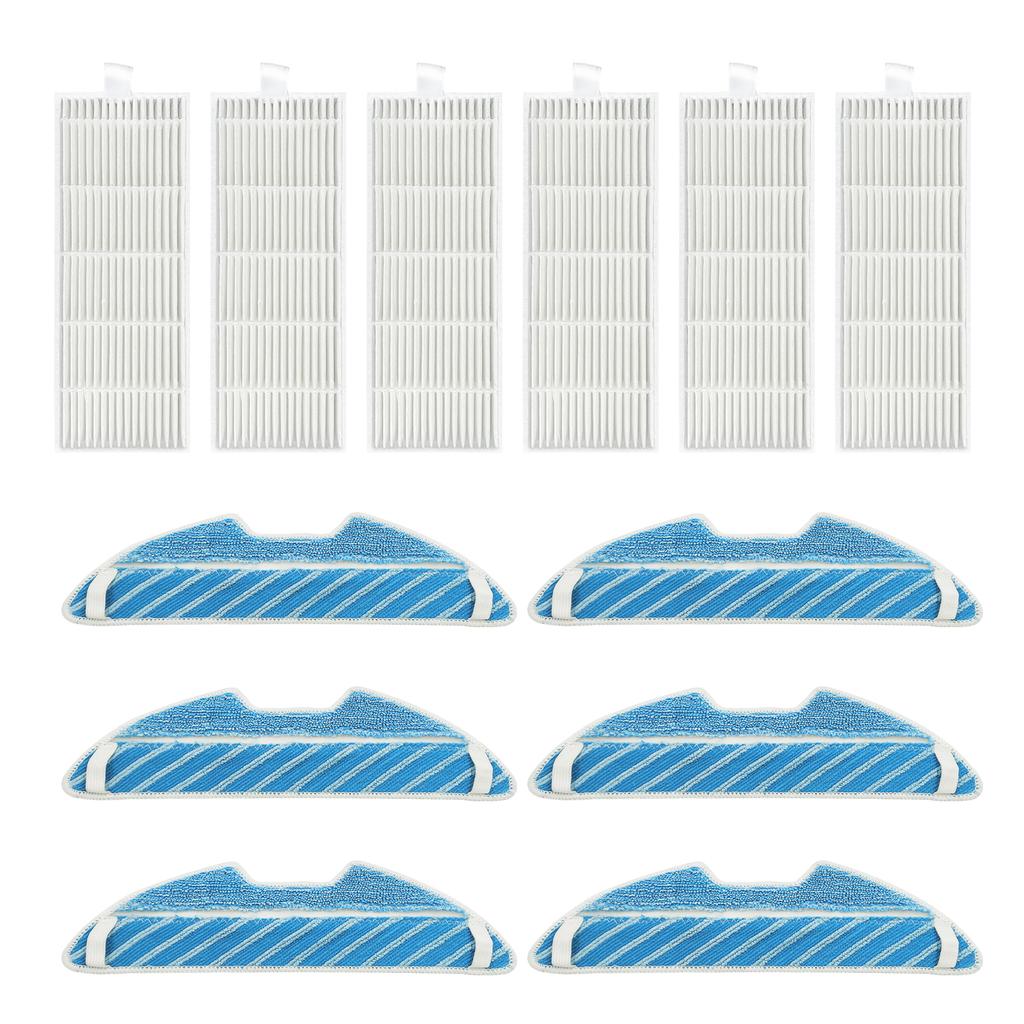 Совместимо для Cecotec Conga 1290 / 1390 / 1590 Робот-пылесос Запасные части Роликовая щетка Тряпка Насадка для швабры Ткань Hepa-фильтр
