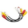 RCA Male Plug To 6 RCA Female Plug Splitter Cable TV DVD Player AV Adapter Cable 30cm Device Video
