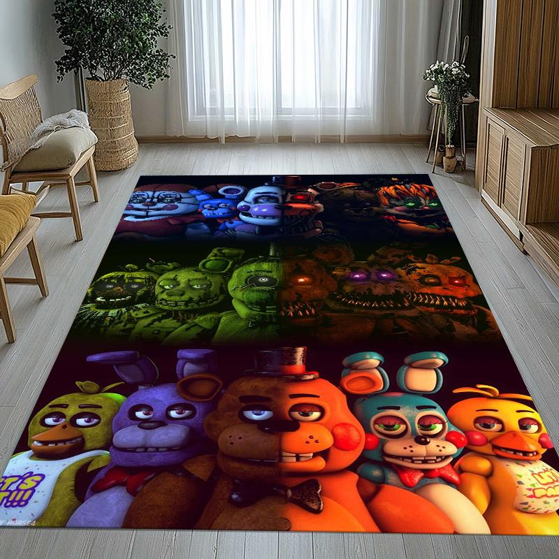 Хоррор Фредди F-FNAF Игры Гостиная Нескользящий Ковер Мягкий Ковер для Спальни Детской Игровой Комнаты Дивана, Домашний Декор Придверный Коврик Подарок