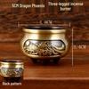 5cm dragon and phoenix incense burner