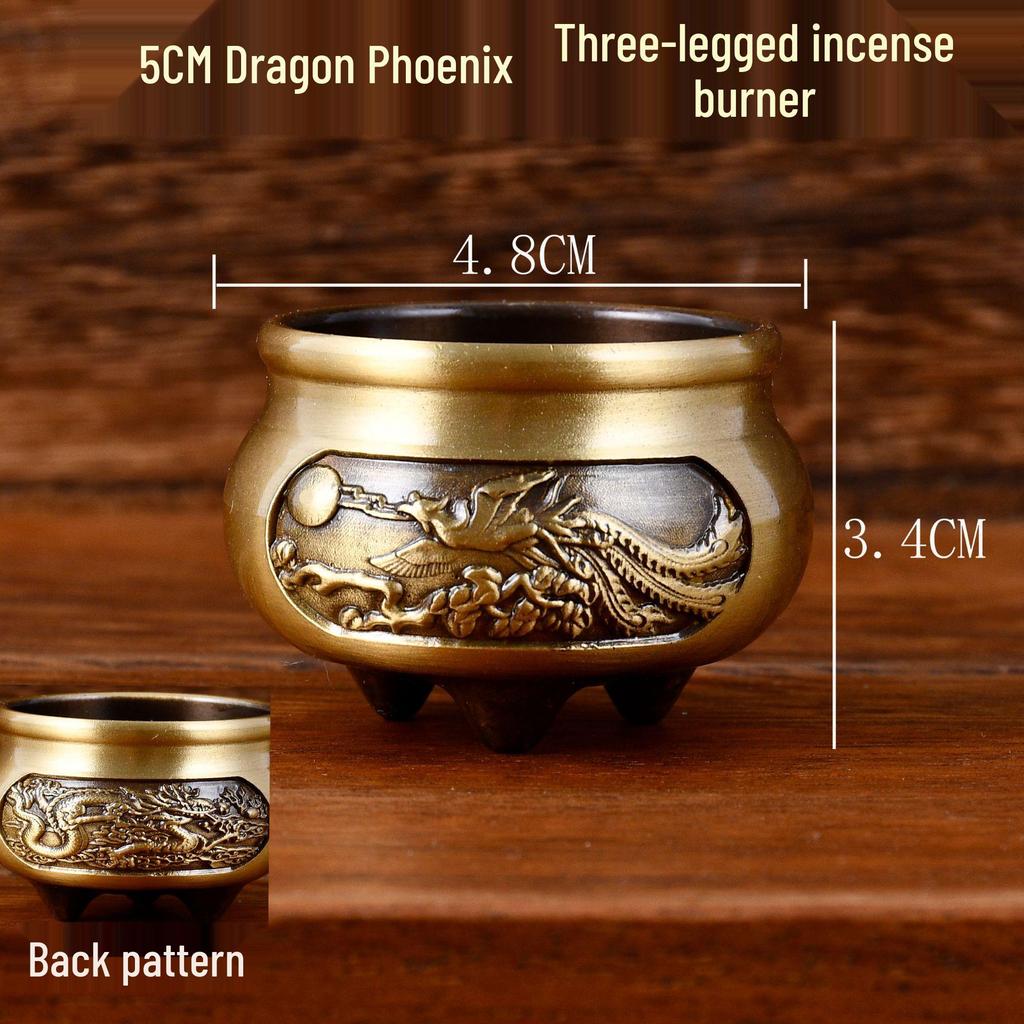 Mini Brass Incense Holder for Stick and Sandalwood, Ideal for Home and Indoor Use, Buddha-Inspired Design, Compact Tray