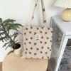 Trendy Street Style Canvas Tote Bag For Women Large Capacity Floral Design