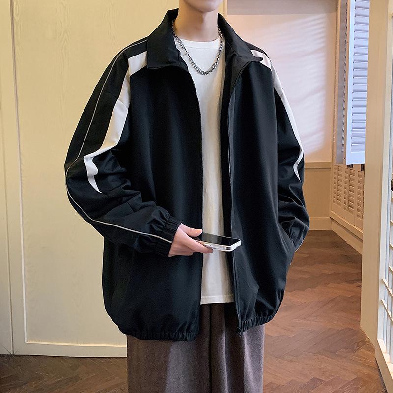 Мужская куртка-коуч со стойкой: Модная молодежная повседневная спортивная куртка весна/осень 2025