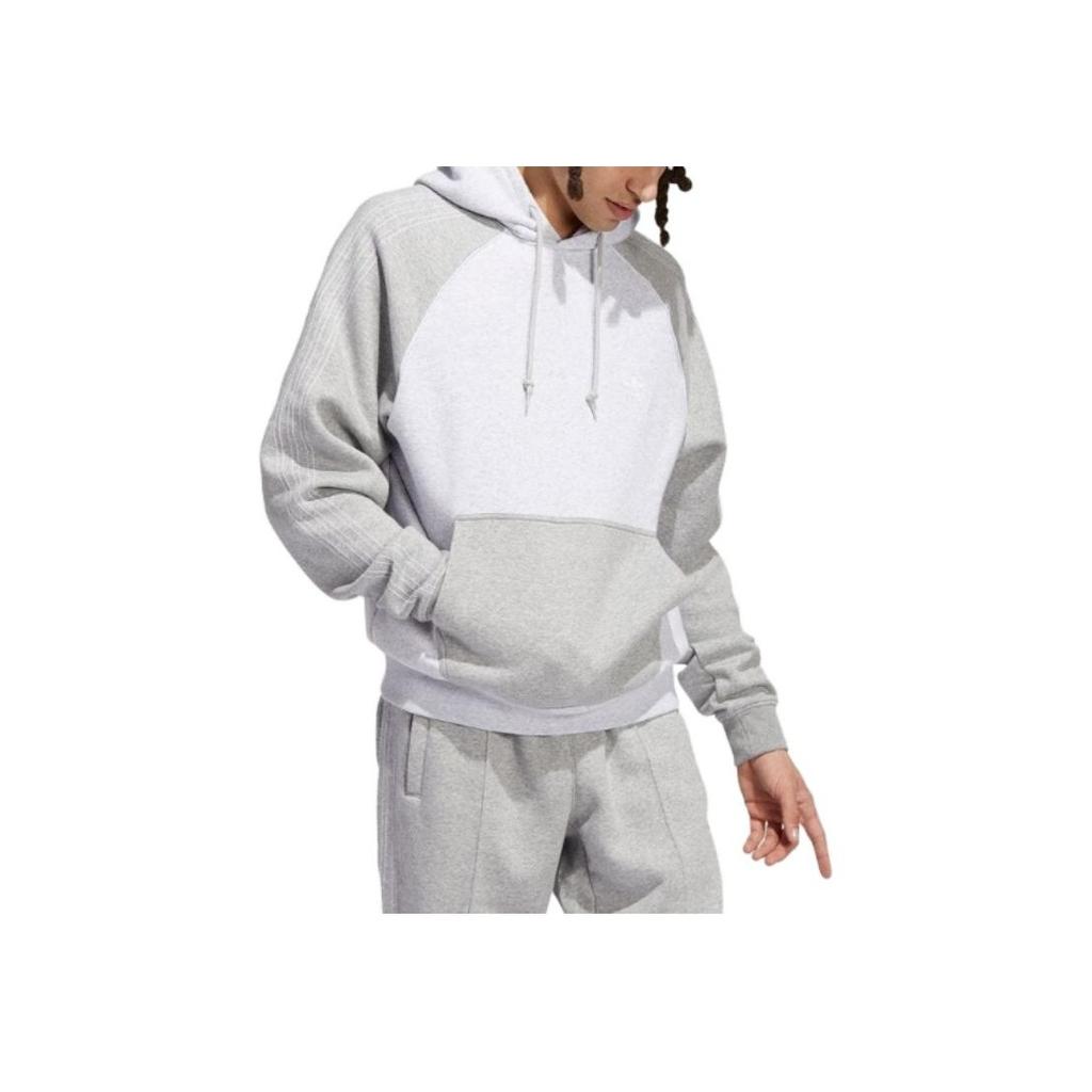 Adidas Мужские толстовки с капюшоном Originals Color Block Logo Light-Grey Stone-Flower HI3021