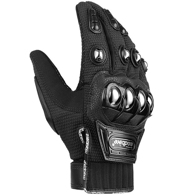 Велосипедные мотоперчатки Four Seasons Нескользящие, износостойкие и дышащие перчатки с полной длиной пальцев Перчатки с корпусом из нержавеющей стали