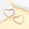 1 пара женских серег в форме серег со стразами, индивидуальное висячее сердце, преувеличенное вечерние, клубные свидания
