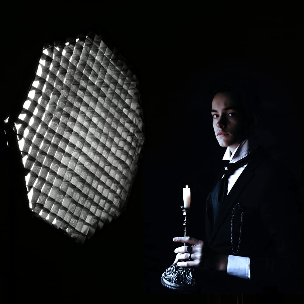 Godox Pro 95 см Octagon Honeycomb Grid Softbox Студийный софтбокс с креплением Bowens для студийной вспышки Strobe Light Grid Softbox 37" (Октагон 95см) [Элемент]