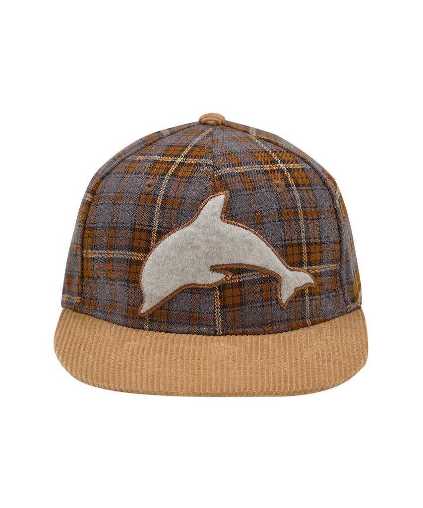 WAIKEI Flannel Check Dolphin Cap Brown